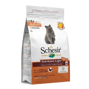 1,5kg Schesir Sterilized & Light csirke száraz macskatáp