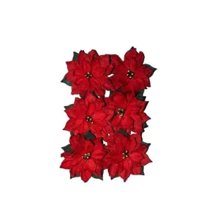 3D papírvirágok | Karácsonyi rózsa 6 db (karácsonyi dekoráció)