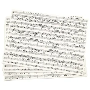 Kreatív papír zenés mintával A4 (Scrapbooking papir)