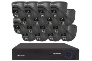 Securia Pro kamerarendszer NVR16CHV4S-B DOME smart, fekete Felvétel: 1 TB merevlemez