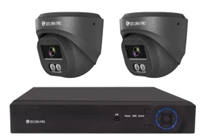 Securia Pro kamerarendszer NVR2CHV5S-B DOME smart, fekete Felvétel: 3 TB merevlemez