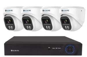 Securia Pro kamerarendszer NVR4CHV4S-W DOME smart, fehér Felvétel: 8 TB merevlemez