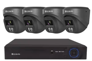 Securia Pro kamera rendszer NVR4CHV8S-B DOME smart, fekete Felvétel: 1 TB merevlemez