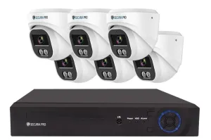Securia Pro kamerarendszer NVR6CHV4S-W DOME smart, fehér Felvétel: 8 TB merevlemez