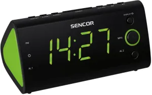 Sencor SRC 170 GN rádiós ébresztőóra, zöld