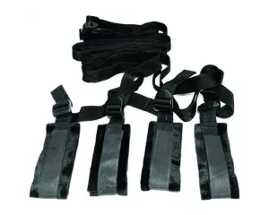 S&M - ágyhoz kötöző bondage szett (fekete)
