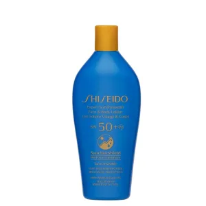Shiseido SPF50+ (Expert Sun Protector Face & Body Lotion) 300 ml vízálló napvédő tej arcra és a teljes testfelületre