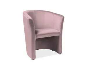 Fotel TM-1 VELVET antracitszürke rózsaszín BLUVEL 52 / wenge