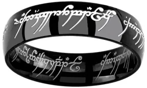 Silvego Fekete acél gyűrű a Gyűrűk ura filmből RRC5623 52 mm