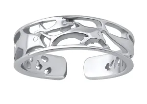 Silvego Nyitott ezüst lábgyűrű Agila delfinekkel PRM12196R