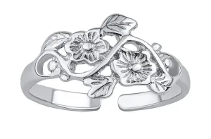 Silvego Nyitott ezüst virág lábgyűrű Alisa PRM12185R