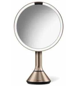 Simplehuman Újratölthető tükör érintéssel szabályozható fényerősség Dual Light 20 cm Rose Gold acél