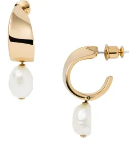 Skagen Bájos aranyozott fülbevalók valódi gyöngyökkel Agnethe SKJ1394710