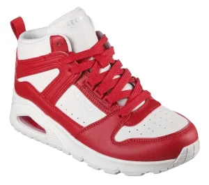 Skechers Uno - High Regards női bokacipő - piros, fehér #1224619