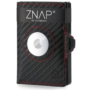 Slimpuro ZNAP Airtag Wallet, 12 kártya, érmés rekesz, 8,9 x 1,8 x 6,3 cm (Sz x M x M), RFID-védelem #33123