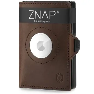 Slimpuro ZNAP Airtag Wallet, 8 kártya, érmés rekesz, 8,9 x 1,5 x 6,3 cm (SZ x M x M), RFID-védelem #33121