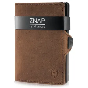 Slimpuro ZNAP, vékony pénztárca, 12 kártya, érme rekesz, 8,9 x 1,5 x 6,3 cm (SZ x M x M), RFID védelem