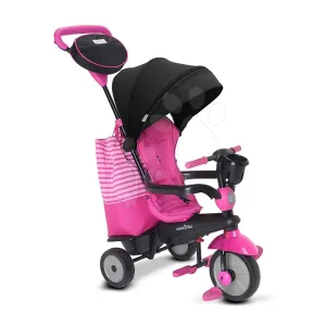 Tricikli SWING DLX 4in1 Pink TouchSteering smarTrike lengéscsillapítóval szabadonfutó + UV védelem rózsaszín 10 hó-tól