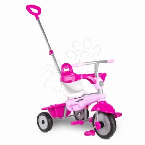 Tricikli tolókarral Lollipop Pink smarTrike lengéscsillapítóval és szabadonfutó kerékkel rózsaszín 10 hó-tól