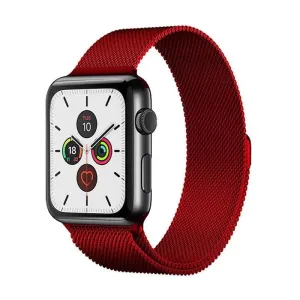 Milánói Apple Watch Szíj - Piros - 42, 44, 45, 49mm