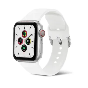 Csatos Szilikon Apple Watch Szíj - Fehér - 38, 40, 41mm - M/L