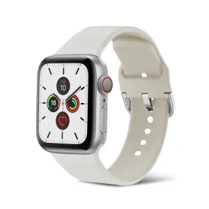 Csatos Szilikon Apple Watch Szíj - Kő szürke - 42, 44, 45, 49mm - S/M