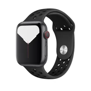 Szilikon Sport Apple Watch Szíj - Antracit-Fekete - M/L - 42, 44, 45, 49mm