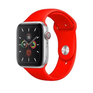 Szilikon Apple Watch Szíj - Élénk Piros - M/L - 38, 40, 41mm