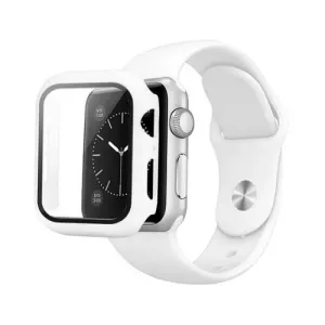 Szilikon Apple Watch Szíj és Tok (Azonos Színben) - Fehér - S/M - 44mm