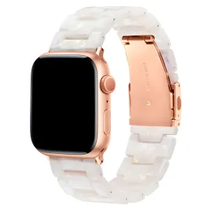 Műgyanta Apple Watch Szíj - Fehér - Rose Gold - 42, 44, 45, 49mm