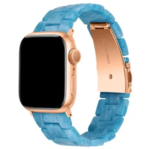 Műgyanta Apple Watch Szíj - Kék Kvarc - Rose Gold - 42, 44, 45, 49mm