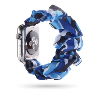 Frilly Apple Watch Szövet Szíj - Kék mintás - 42, 44, 45, 49mm