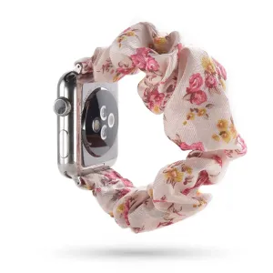 Frilly Apple Watch Szövet Szíj - Virágos - 42, 44, 45, 49mm