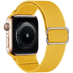 Rugalmas Szövet Apple Watch Szíj - Sárga - 38, 40, 41mm
