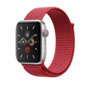 Szövet Apple Watch Szíj - Piros - 42, 44, 45, 49mm