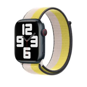 Szövet Apple Watch Szíj - Zabtej-Halvány citromsárga - 38, 40, 41mm