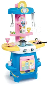 Játékkonyha kávéfőzővel Peppa Pig Cooky Smoby nyitható munkafelülettel, sütővel és 22 kiegészítővel 85 cm magas 18 hótól