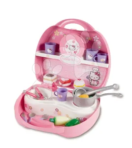 Smoby konyha gyerekeknek Hello Kitty mini bőröndben 24472 világos rózsaszín