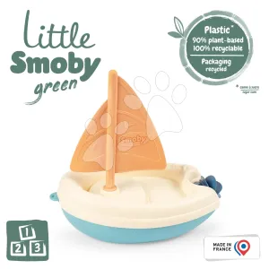 Vitorlás hajó cukornádból Bio Sugar Cane Sailing Boat Little Smoby Green nővényi alapú 100% újrahasznosítható 12 hó-tól #374386