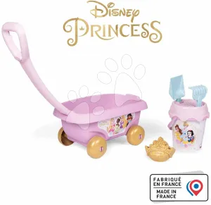 Húzható kiskocsi Disney Princess Garnished Beach Cart Smoby vödör szettel 18 hó-tól