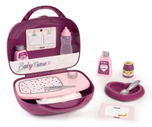 Pelenkázó szett bőröndben Violette Baby Nurse Smoby játékbabának 12 kiegészítővel