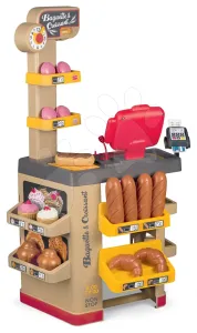 Pékség pékáruval Baguette&Croissant Bakery Smoby elektronikus pénztárgéppel órával és 26 kiegészítővel