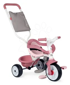 Tricikli kiesésgátlóval Be Move Comfort Tricycle Pink Smoby EVA kerekekkel és táska a tolókaron rózsaszín 10 hó-tól