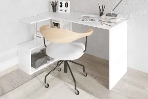 Design sarok íróasztal Rachelle fehér