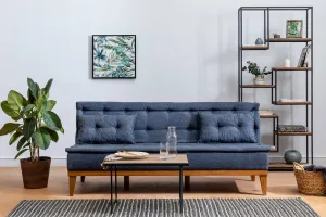 Design összecsukható kanapé Rafiya 180 cm sötétkék