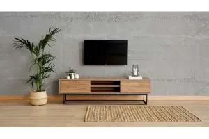Design TV asztal Barney 180 cm dió utánzata