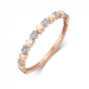 SOFIA DIAMONDS arany gyűrű szívvel, 0,018 ct gyémánttal  gyűrű GEMBG28619-19 #380137