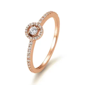 SOFIA DIAMONDS 14 ct rózsaarany gyűrű 0,22 ct gyémántokkal  gyűrű BE41/05800-R #378107