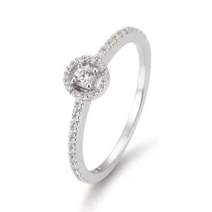 SOFIA DIAMONDS 14 k fehérarany gyűrű 0,22 ct gyémántokkal  gyűrű BE41/05800-W #378128