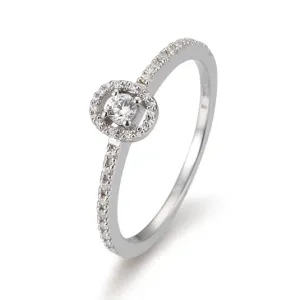 SOFIA DIAMONDS 14 k fehérarany gyűrű 0,22 ct gyémántokkal  gyűrű BE41/05801-W #378159